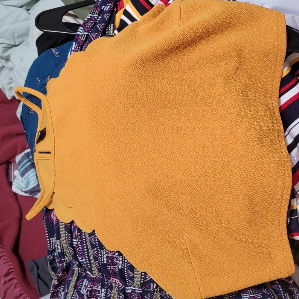 Shein Scalloped Edge Crop Top